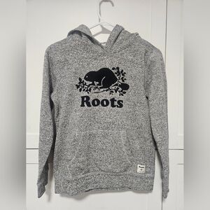 Roots Salt & Pepper Hoodie with Black Logo